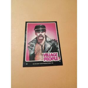 Vintage 1979 Village People Trading Card #8 Disco Era Vintage Music Collectible